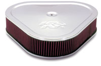 Fourteen Inch Triangle Air Filter - Chrome